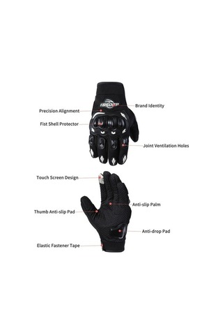 Yingfu Bsddp Rh-a0107 Motosiklet Eldiveni, Yeşil, Dört Mevsimli, Nefes Alıcı, Çarpma Önleyici Eldiven, Dokunmatik Ekran Uyu