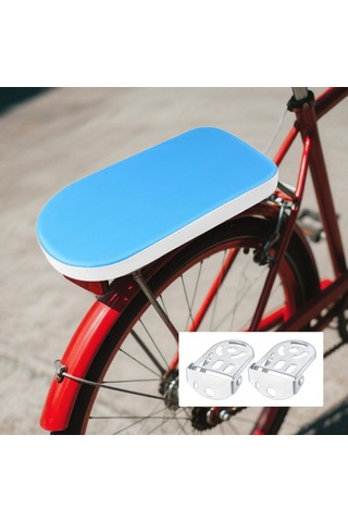 Homyl Bisiklet Arka Koltuk Minderi Hafif 30x15x3.5cm Basit Montaj Mavi