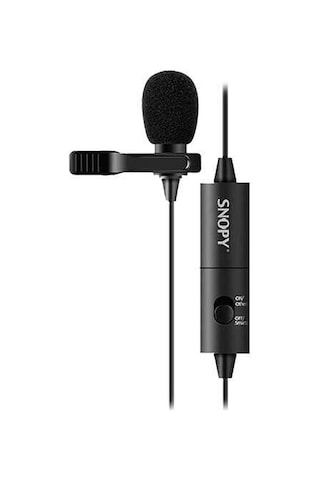Snopy Sn-100m Siyah Telefon Uyumlu Yaka Mikrofonu