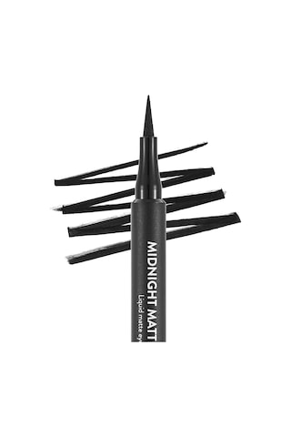 Flormar Mat Likit Kalem Eyeliner Siyah - Midnight Matte Eyeliner - 001 Black - 8690604532292 Genel
