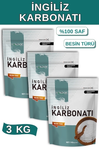 Hanzade Bitkisel İngiliz Karbonatı 3 x 1 KG