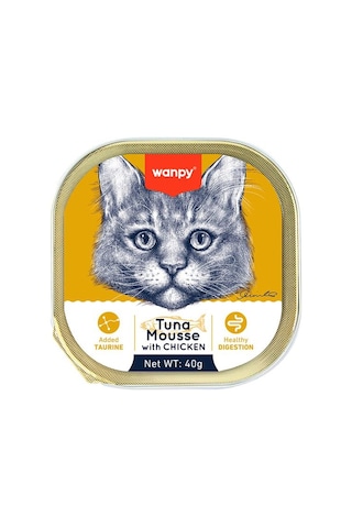 Wanpy Kedi 40g 6'lı Ton Balıklı & Tavuklu Alutray Yaş Mama