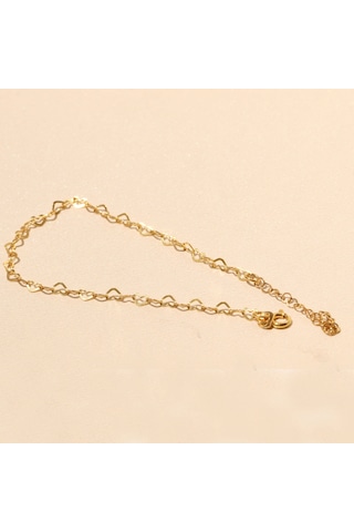 Zincir Kalp Bileklik 717011 Gold