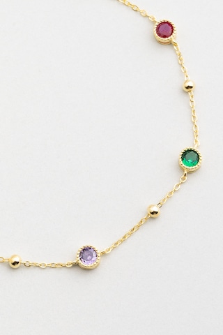 So Chic Yaz Renkleri 18 Ayar Sarı Altın Kaplama 24 CM Gümüş Halhal Altın Kaplama