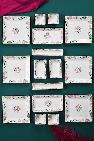 Piatti Naturali 16 Parça 6 Kişilik Bahar Kahvaltı Takımı Handmade Sunum Set Çok Renkli