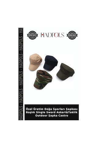 Hadpols Özel Üretim Doğa Sporları Şapkası Başlık Single Sword Askeri&taktik Outdoor Şapka Castro Yeşil