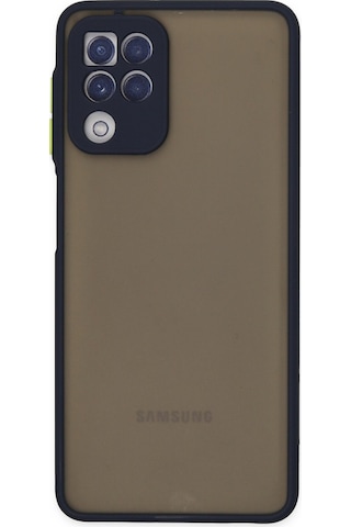 Galaxy A22 Kılıf Montreal Silikon Kapak - Lacivert
