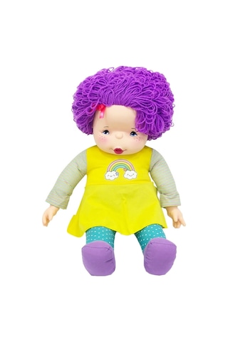 Unutulmaz Bir Hediye - 70 Cm Lahana Saçlı Gökkuşağı Bebek