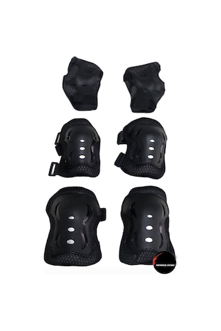 Işıklı Çocuk Pateni Silikon Ayarlanabilir Teker Metal Gövde Numaralı Ve Koruma Seti Siyah