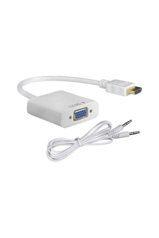 Hdmi To Vga Kablo Çevirici Dönüştürücü Ses Uydu Receiver Monitör (273568177)