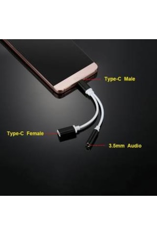Mate 10 Pro 2In1 Şarj + Kulaklık Dönüştürücü 3.5 Mm Jack Adaptör