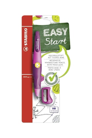 Easyergo 3.15 Sol - Ergonomik Mekanik Kurşun Kalem - Pembe & Lila Blister