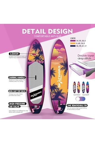 Sunrıse Sup Board Skatinger 335x84x15cm Tam Set Paddle Board Full