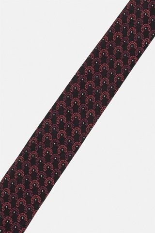 Süvari Bordo Baskılı Kravat Bordo