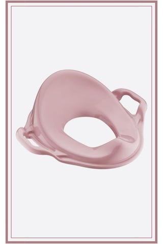 Flosoft Kulplu Klozet Kapağı Adaptörü, Çocuk Tuvalet Eğitimi Alıştırma Oturağı Pembe