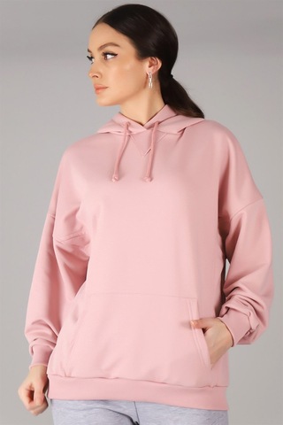Sweetness Kadın Pudra Kapüşonlu Sweatshirt Pembe