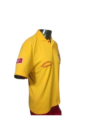 Cankurtaran Polo Yaka Tişört -tssf/2xl Beden Kırmızı - Sarı