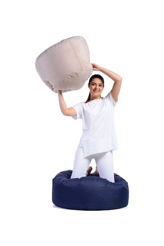 Earmut  Yuvarlak Oxford Su Geçirmez Puf 45 x 45