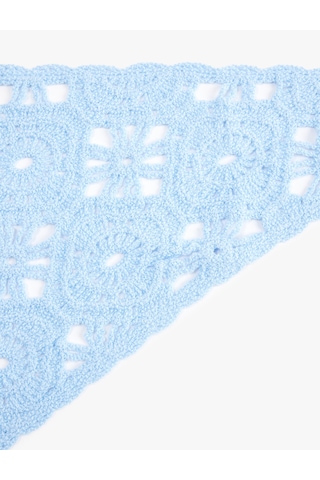 Koton Desenli Üçgen Bandana Mavi 6sak50056aa