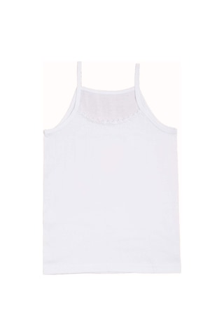 6lı Kız Çocuk İp Askılı Papatya Yaka Atlet Pamuklu Fanila