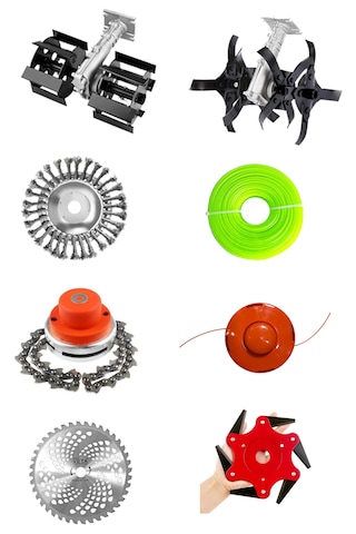 Staxx Germany ST20HP2 Benzinli Yan Tırpan + 2 Çapa Başlıklı 8 Parça Set