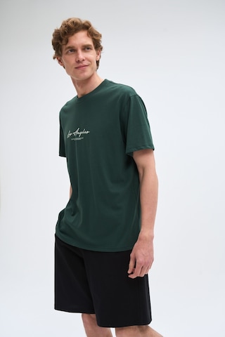 Relax Mode Erkek Kısa Şortlu Pijama Takımı - 2066r Yeşil