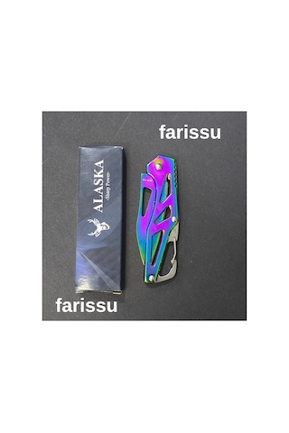 Alaska Sdr-73x Mini Gökkuşağı Katlanır Çakı - Ultra Kompakt Edc Bıçak, 49 Gr Hafiflik Çok Renkli