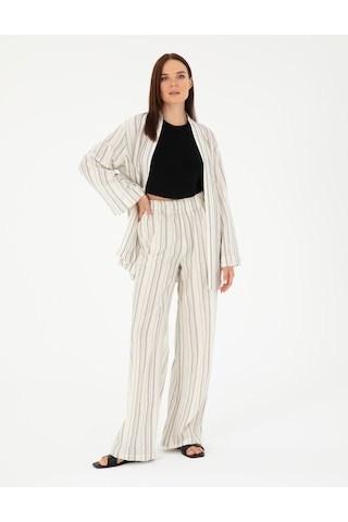 Pierre Cardin Kadın Ekru Pantolon Kanvas-chino 50284528-vr019 Ekru