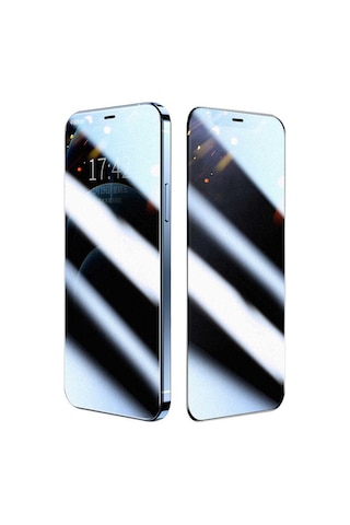 Apple Uyumlu iPhone 13 Fit Hard Mat Privacy Hayalet Cam Ekran Koruyucu Siyah