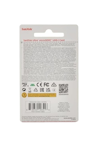256gb Ultra Lite Microsdxc 100 Mb, Beyaz/gri