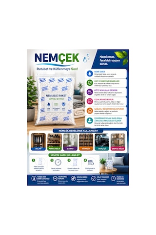 Nemçek Nem Alıcı Rutubet Giderici Koku Ve Küf Önleyici 1 Paket 250 Gr