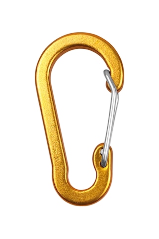 Kangvka Altın Renkli Alüminyum Alliage Dağcı Kilit, 50x26mm S-tipi Yaylı Kanca, 5 Adet Paket, 5.4g Ağırlık