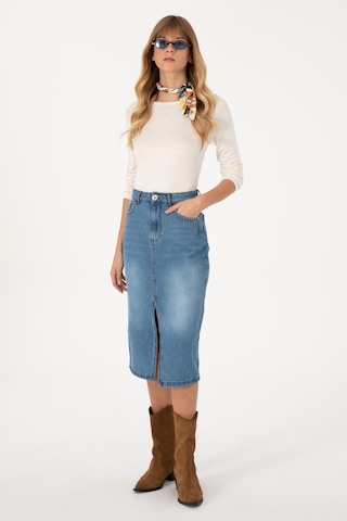 U.s. Polo Assn. Kadın Mavi Etek Jean 50309424-dn0022 Mıd Blue