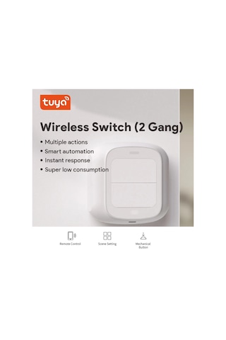 Liangmei Tuya Wifi / Zigbee 2 Gang Kablosuz El - Uzaktan Sahne