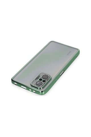 Xiaomi Redmi Note 10 Pro Kılıf Razer Lensli Silikon - Yeşil