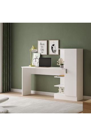 Robinhome Robin Home Arthur Kitaplıklı Çalışma Masası Beyaz