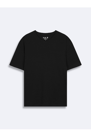 LTB Minimal Baskılı Relaxed Gri T-shırt