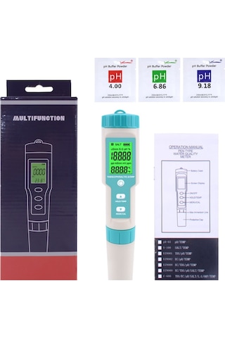 7in1 PH/TDS/EC/ORP/Deniz Suyu Ağırlık/Tuzluluk/Sıcaklık PH Ölçer