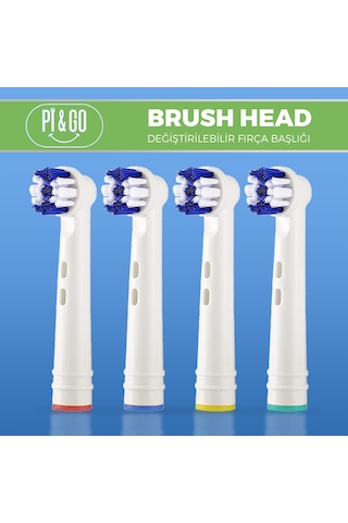 Lexroo Pi&go Oral B Şarjlı Diş Fırçası Uyumlu Yedek Başlık