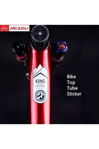 Stil 5-dağ Bisikleti Bisiklet Çerçeve Çıkartmalar Üst Tüp Etiket Bisikleti Çıkartmaları Kişiselleştirilmiş Bisiklet Aks. 44384158 Beyaz - Siyah
