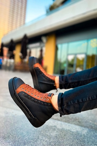 Chekich Ch167 - Gst Blazer Erkek Bot Sıyah/taba Sıyah-taba