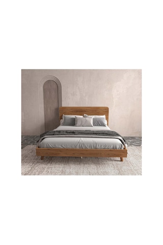 Renazzo Soft Wood Masif Ahşap Karyola Ceviz 150x200 Ceviz - 150 X 200