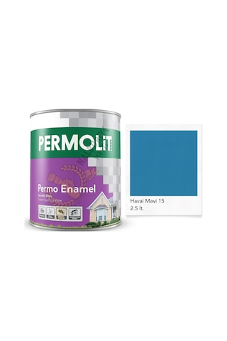 Permolit Enamel Sentetik Yağlı Boya Havai Mavi 2.5 Lt. 2.5 L
