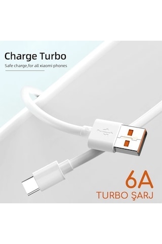 Senalstore Xiaomi Turbo Hızlı Şarj Kablosu 6a Type-c