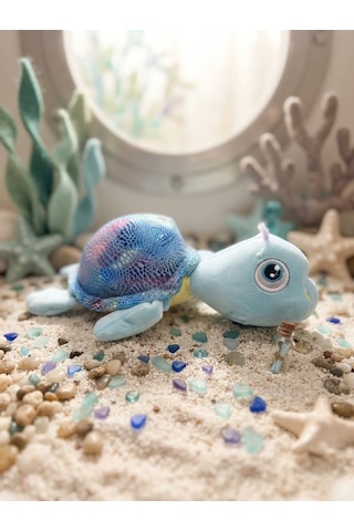 Peluş Kaplumbağa Parlak Kumaş-25 Cm Mavi