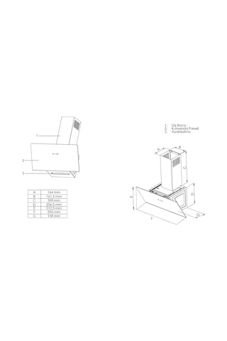 Simfer 8738 60CM Premium Dokunmatik Inox Dekorlu Cam Davlumbaz
