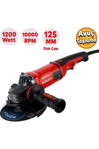 Rodex RDX1120 1200 W 125 MM Elektrikli Avuç Taşlama