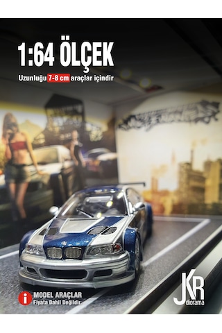 Most Wanted V1 Diecast Led Işıklı Akrilik Korumalı Stand/diorama 1:64 Ölçek