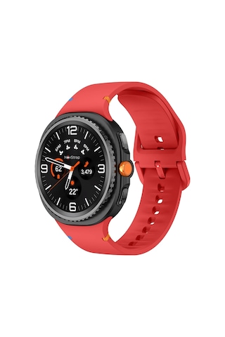 Novstrap Samsung Galaxy Watch 8 40mm 44mm Classic 46mm İle Uyumlu Kordon Lansman Silikon Kayış