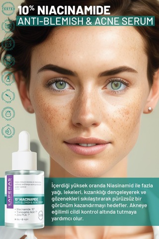 Akne Ve Sivilce Karşıtı, Gözenek Sıkılaştırıcı %10 Niacinamide + %1 Tranexamic Acid + %1 Zinc Pca Serum